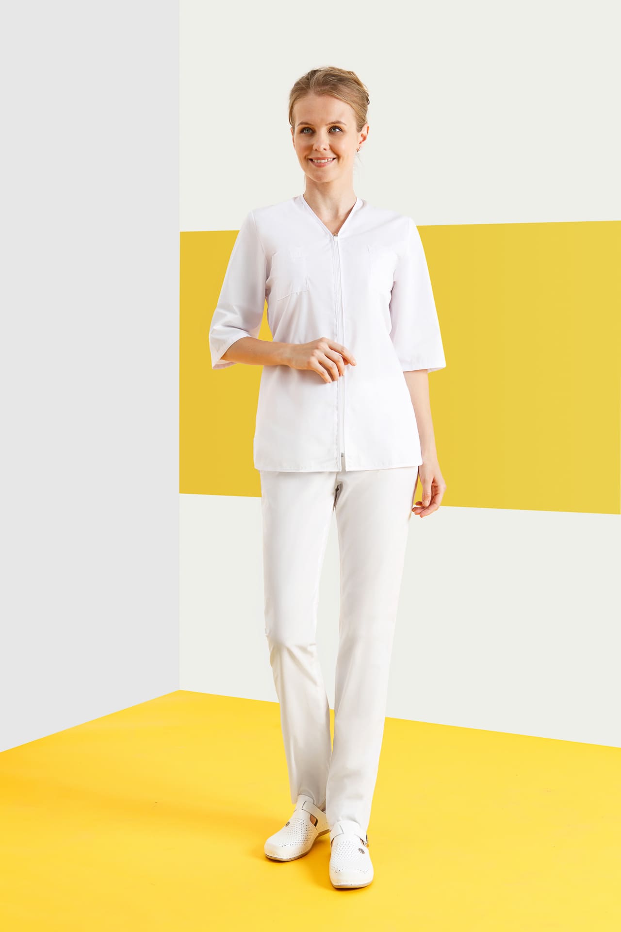 66199 Куртка "Сервис" белая  Медицинская одежда  размер 62/158-164 Спецодежда  - Вид №4