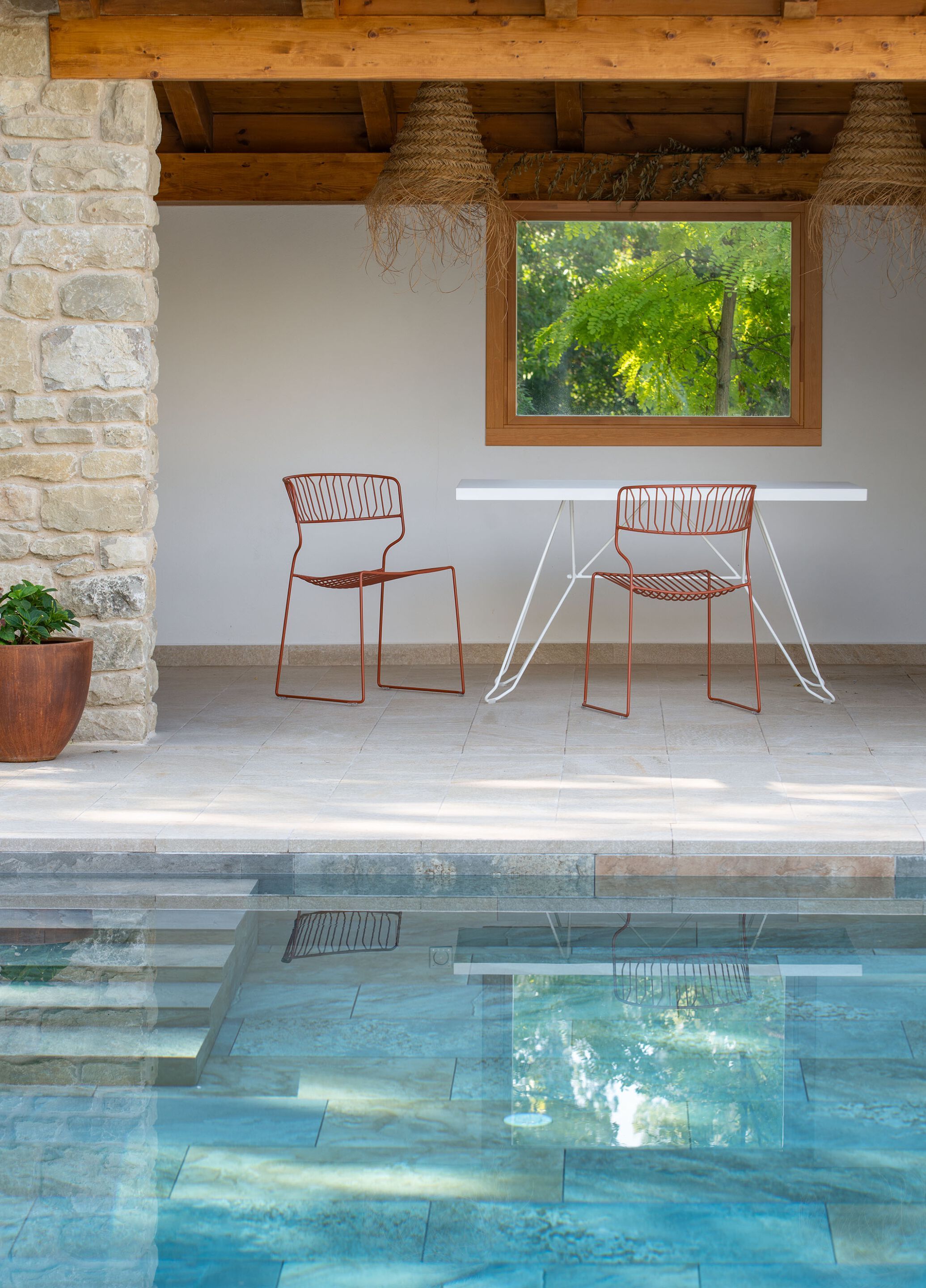 Стальной штабелируемый садовый стул с порошковым покрытием iSimar Мартини ARCH-00089273 - Вид №3