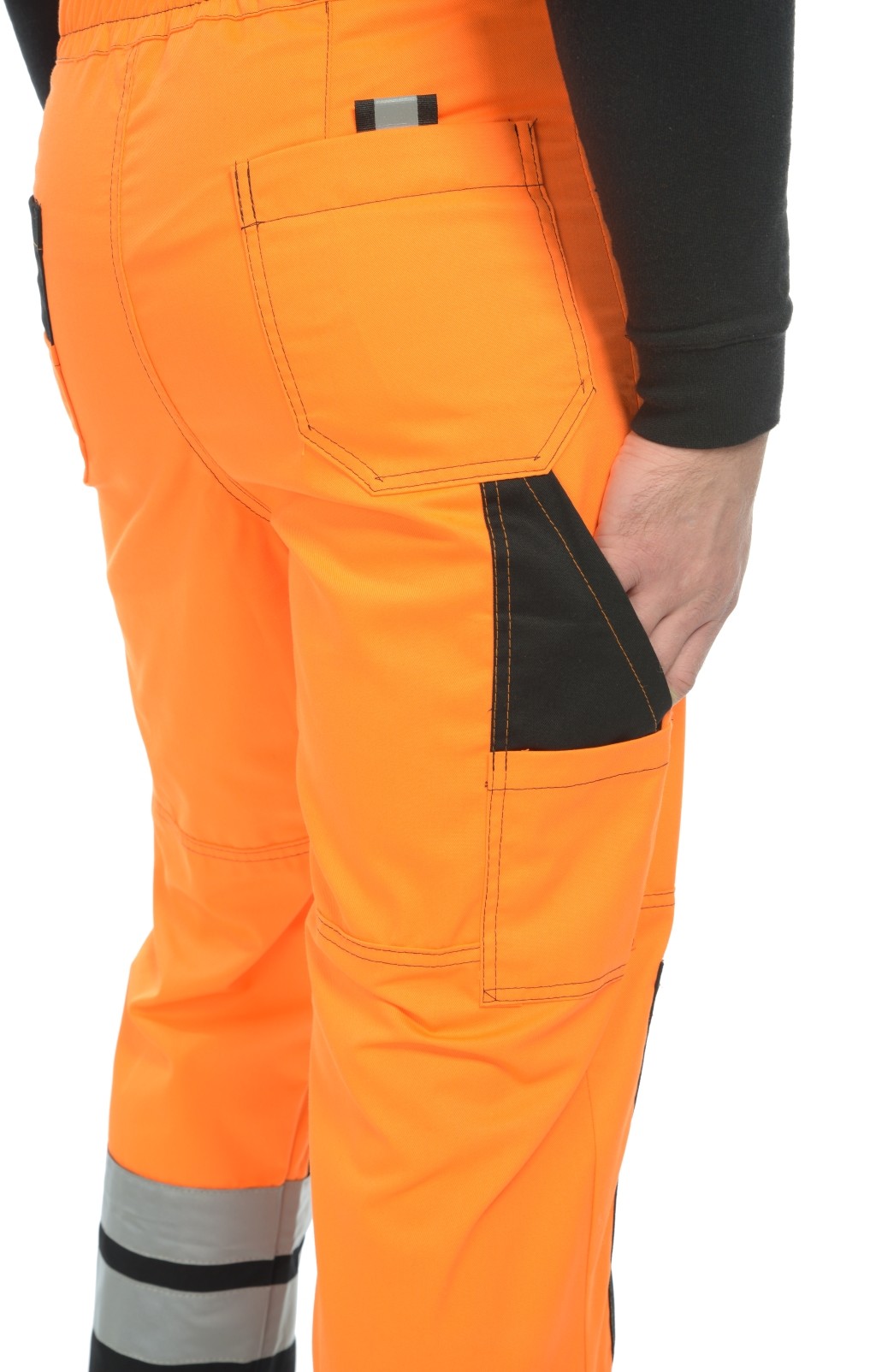 61861 Костюм "Профессионал-2" с СВП оранжево-черный  Летняя спецодежда  размер 44-46/158-164  - Вид №11