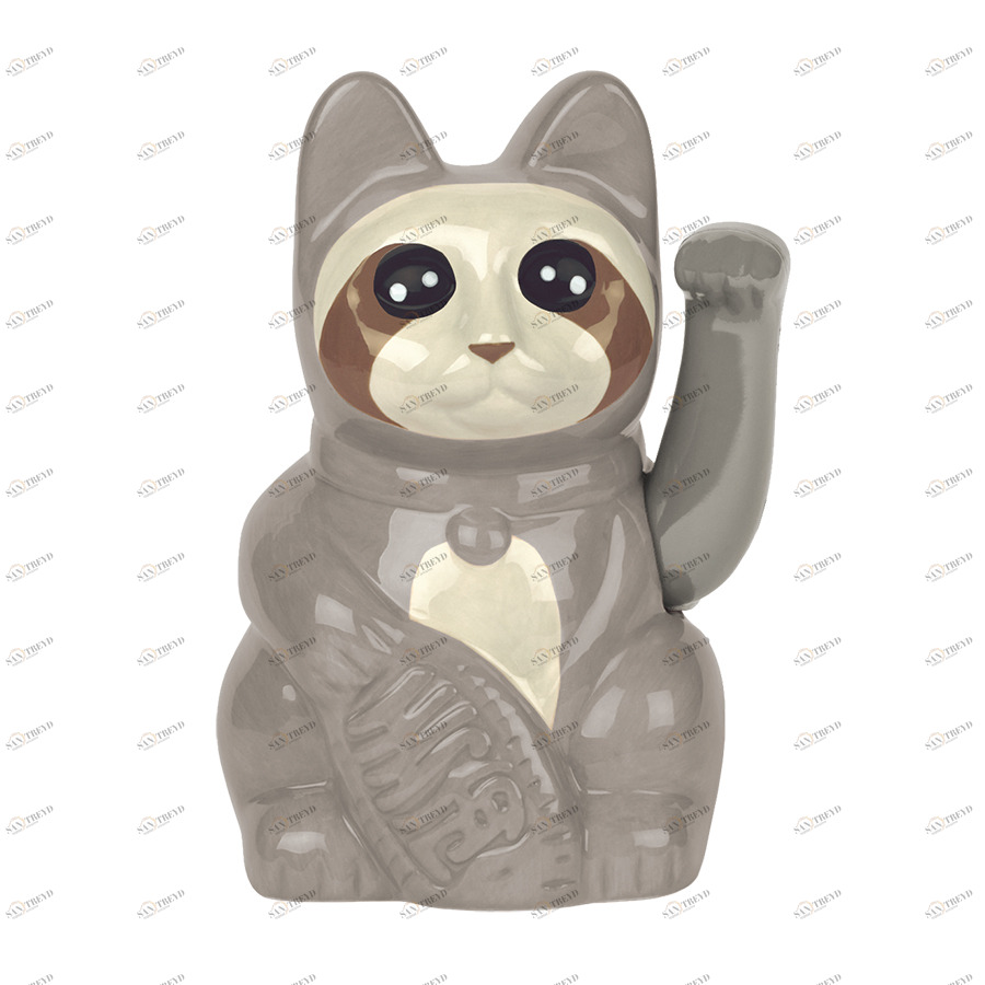 Статуэтка серая Sloth Cat DOIY КОШКА, ЖИВОТНЫЕ 00-3894914 Белый 