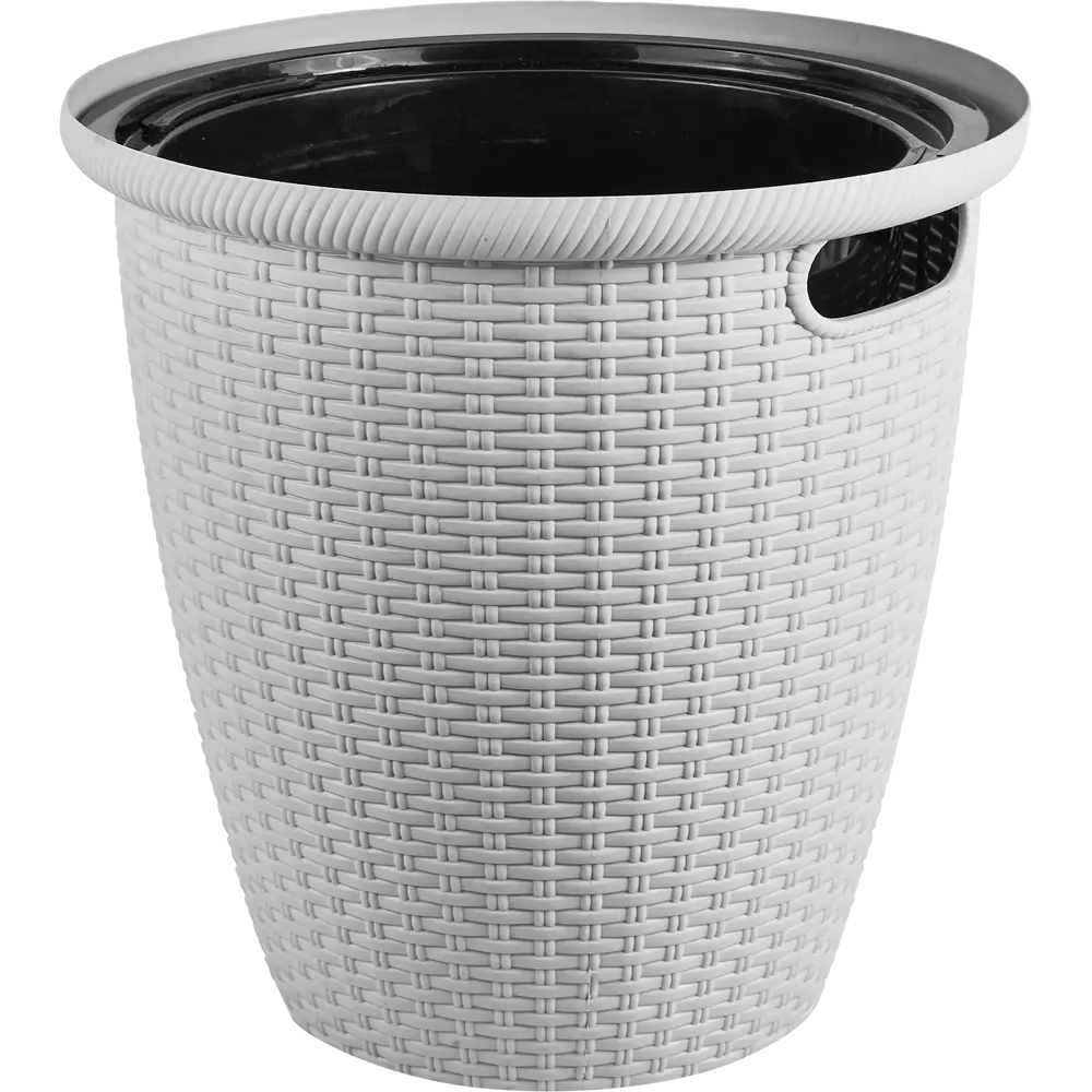 Кашпо для цветов Ingreen Rattan ø38 см v30 л пластик серый STLM-2019036 - Вид №4