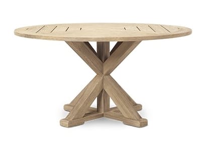 Круглый стол из тикового дерева