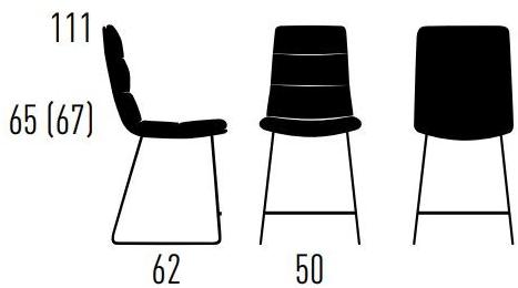 KFF Стул кухонный на санках с подставкой для ног Arva light sun-id-1458199 - Вид №5