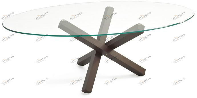 Sovet italia Овальный стеклянный стол Aikido sun-id-1465638