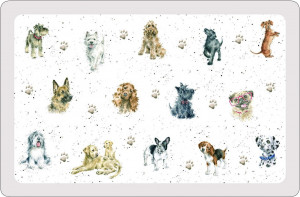 10643083 Pimpernel Набор из 12 подставок под горячее Pimpernel "Забавная фауна.Собачки" 44х29см Стекло