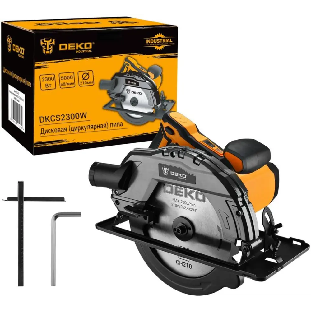 Циркулярная пила DEKO DKCS2300W — мощность 2300Вт для точных распилов 89370293 STLM-0846549 - Вид №2