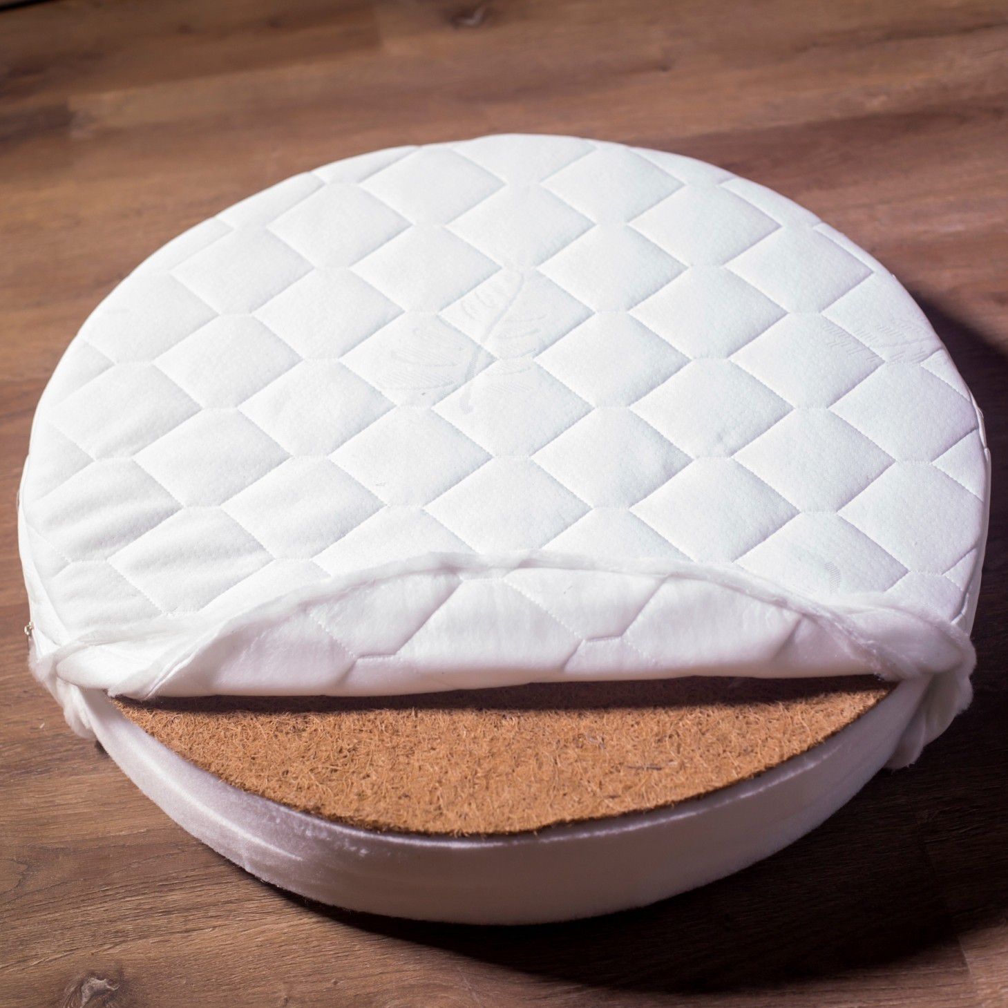 Круглый матрас для детской кроватки SmartGrow (кокос, холкон, холкон) COMFORTBABY SMARTGROW, SMARTGROW LIMITED 351314 Белый Santreyd  - Вид №1