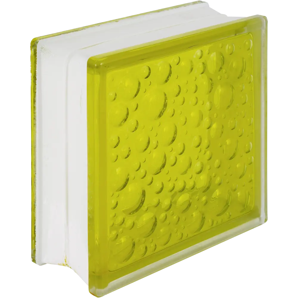 Стеклоблок Богема Савона цвет ярко-жёлтый VITRABLOCK STLM-2145944