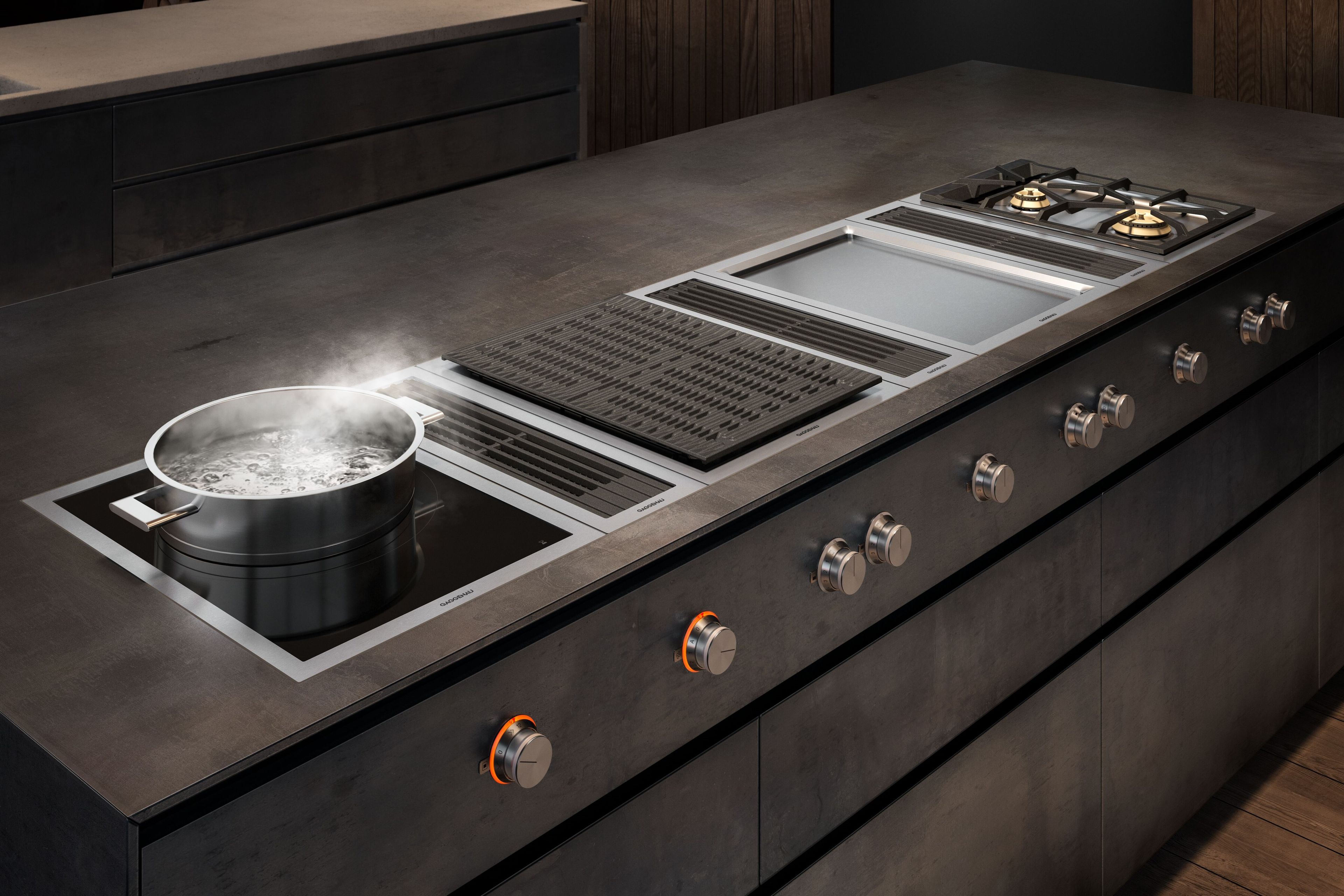 Варочная панель из нержавеющей стали teppanyaki GAGGENAU Vario 400 ARCH-00087402 - Вид №2