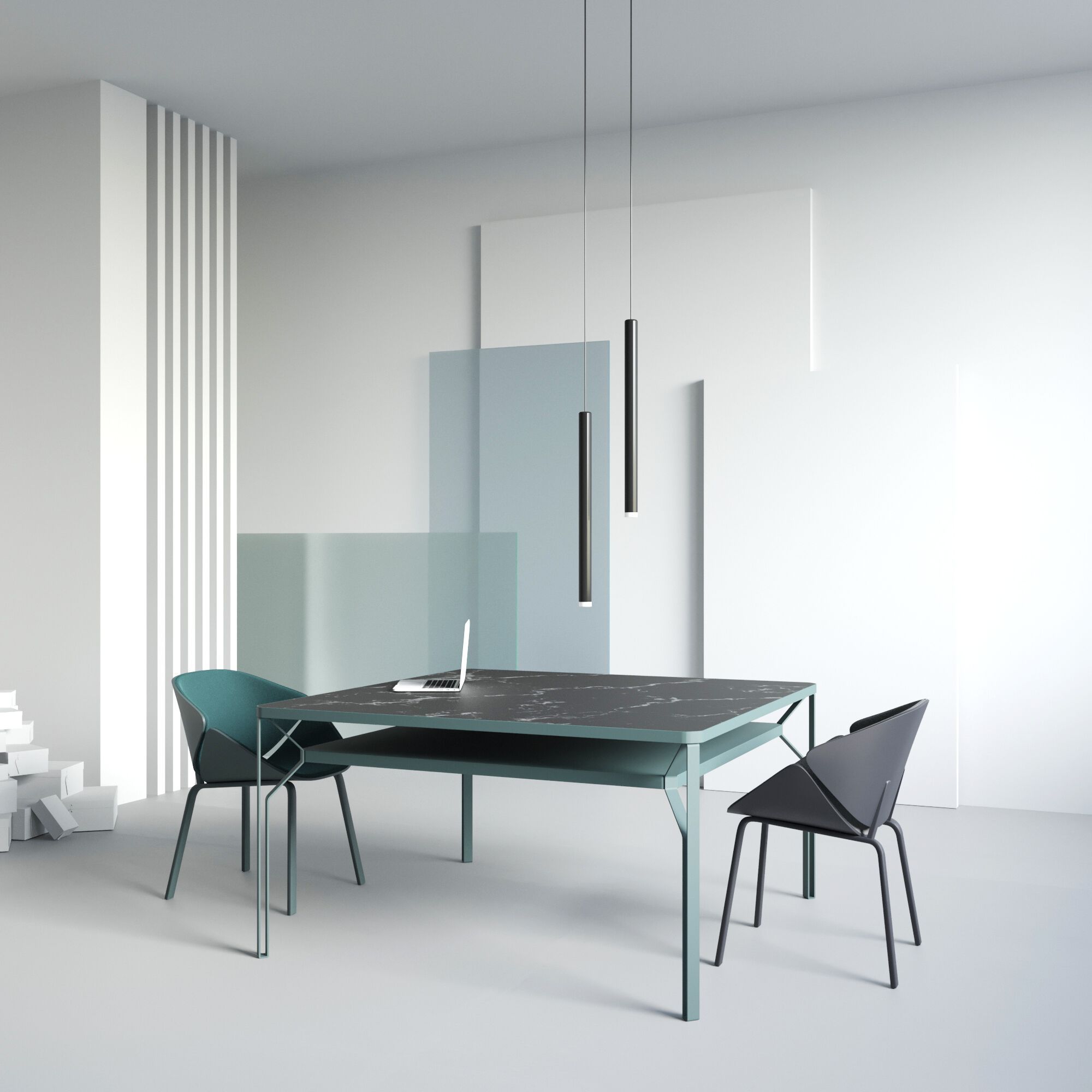 Керамический квадратный стол FID Paris TWIN ARCH-00081286 - Вид №1