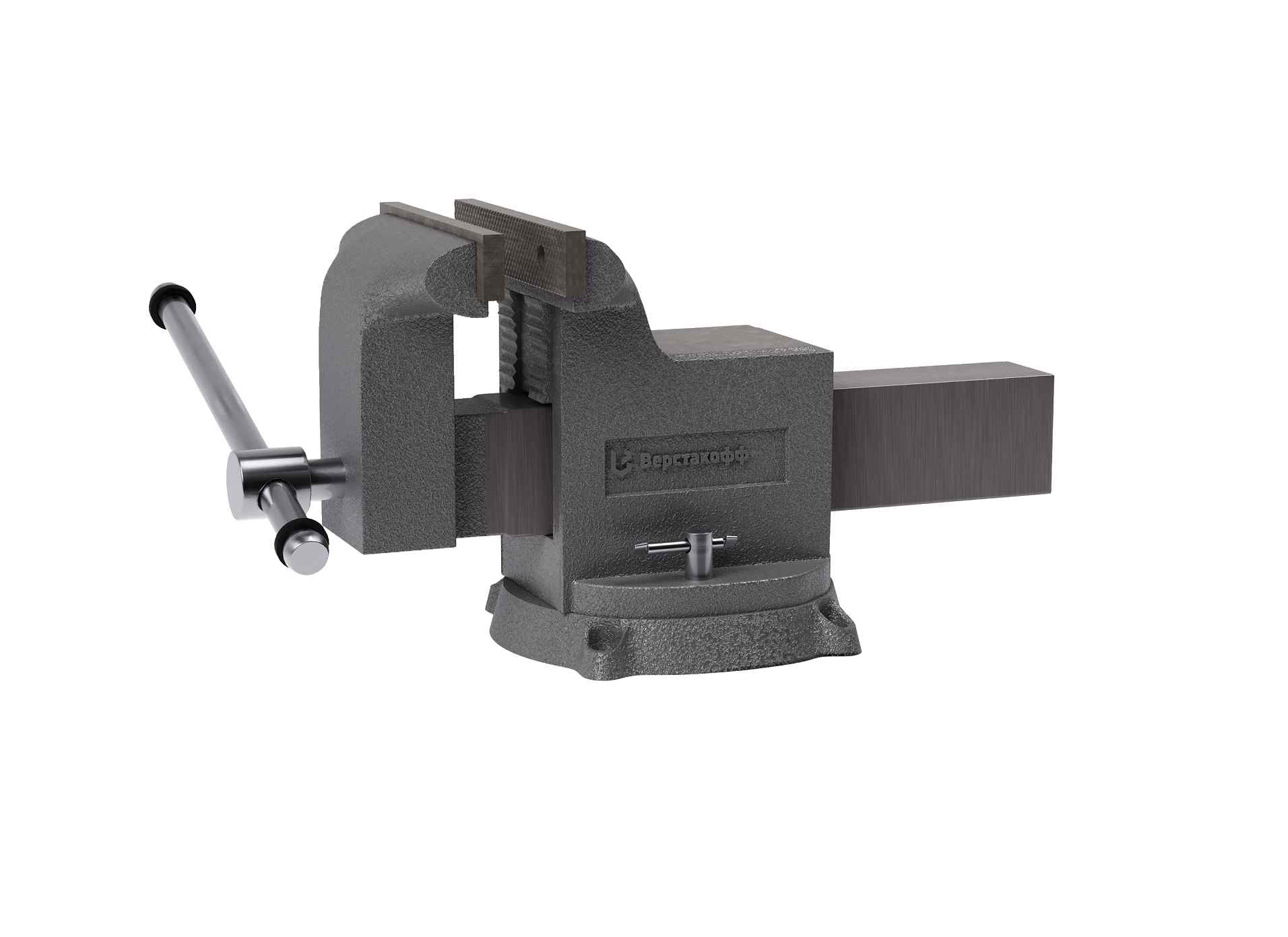 Тиски чугунные поворотные с наковальней Верстакофф L 150 BV-150