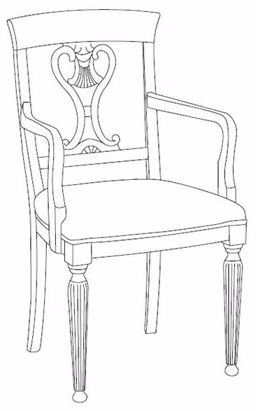 Arvestyle Стул из массива дерева с открытой спинкой Cavour Ks-vcp4-5 - Вид №2