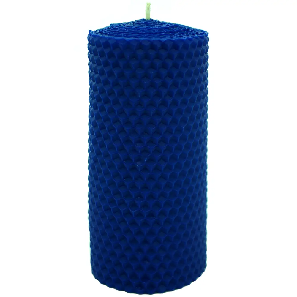 Свеча вощинная цилиндр синяя 6x13 см EVIS STLM-2089583