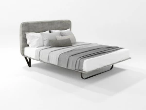 Barel Двуспальная кровать с обивкой из ткани