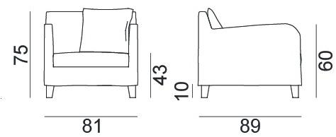 Gervasoni Кресло из ткани со съемным чехлом с подлокотниками Next / spin sun-id-1478882 - Вид №4