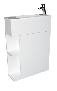 У94633 Тумба с раковиной Stretto 70П 1д. Белый глянец 1 Marka Stretto