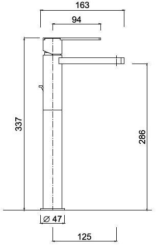 Rubinetteria Giulini Смеситель для умывальника, однорычажный Surf F5811a - Вид №1