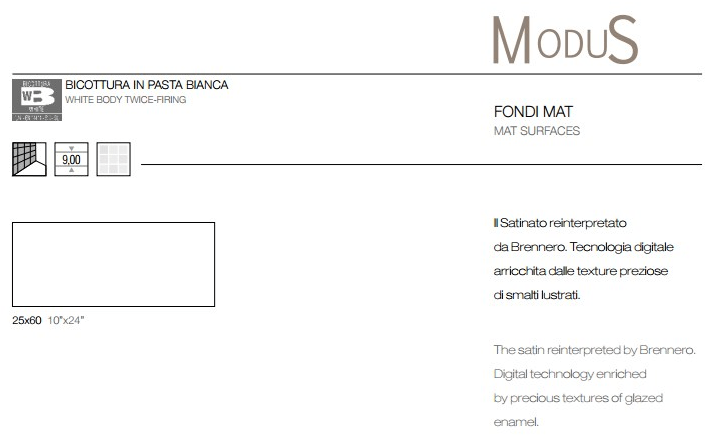 CERAMICHE BRENNERO Белая плитка для стен Modus Moir - Вид №9