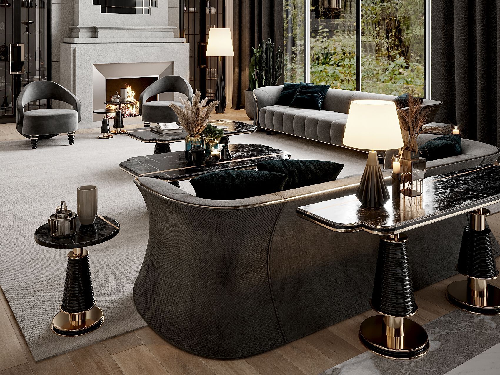 3-местный тканевый диван Zebrano Quintus ARCH-00000878 - Вид №1