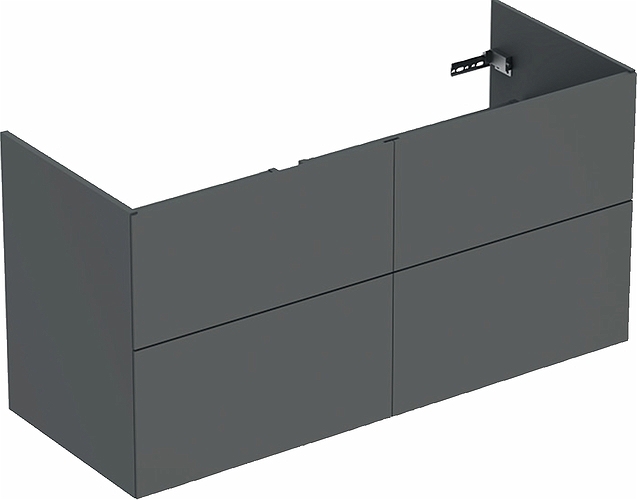9751672111 IDO Elegant напольный шкаф для мебельной раковины с четырьмя ящиками, W = 1200 мм, черный матовый - Вид №5