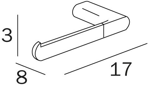 INDA® Держатель туалетной бумаги из хромированной латуни Mito A2025a - Вид №1