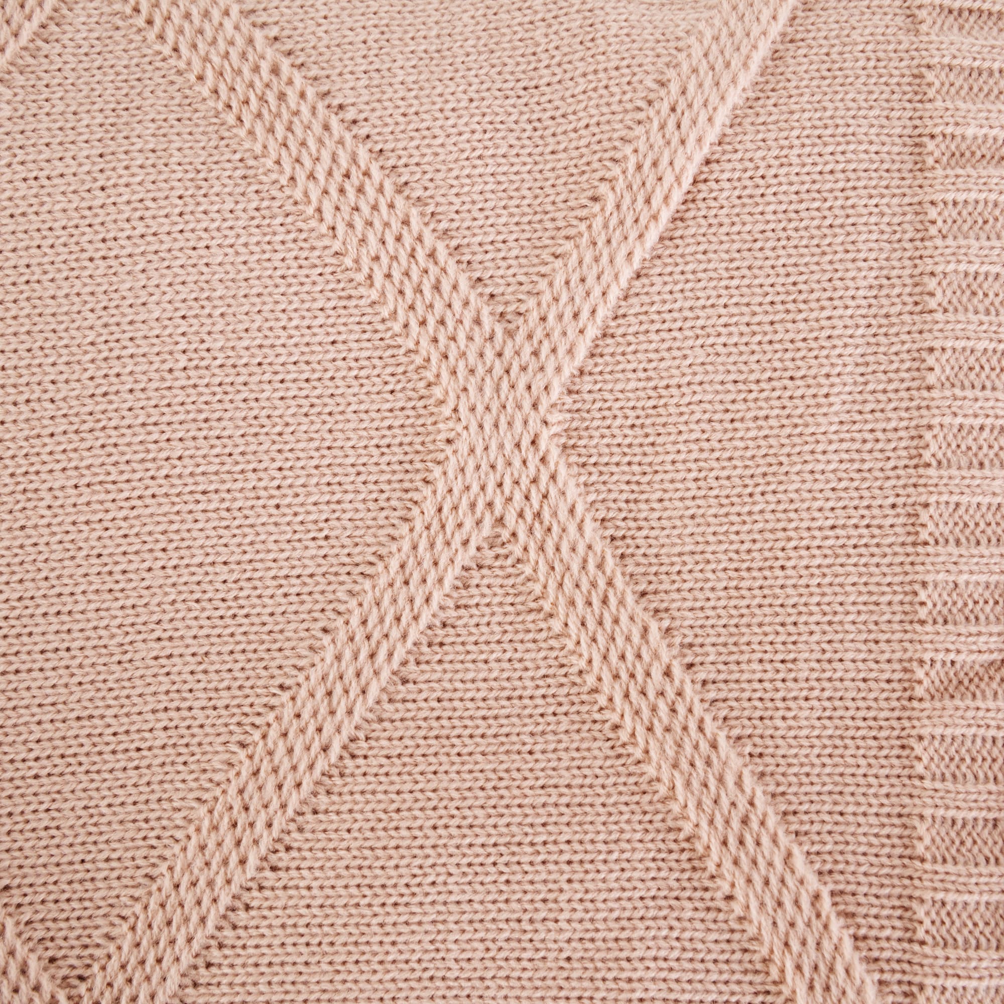 83273944 Плед вязаный 150x200 см акрил цвет розовый Отсутствует Santreyd  - Вид №1