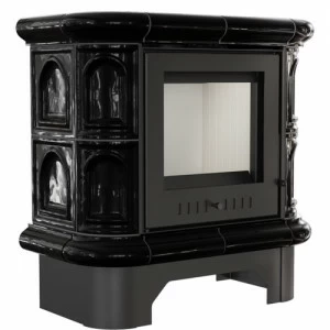 Печь-камин Kratki WK/440/KAFEL/CZ (черная)