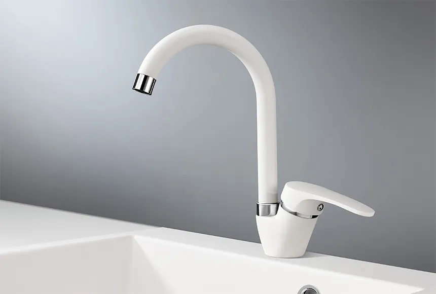 1024, АРКТИК (БЕЛЫЙ), СМЕСИТЕЛЬ КУХОННЫЙ GRANULA 1024-ST65