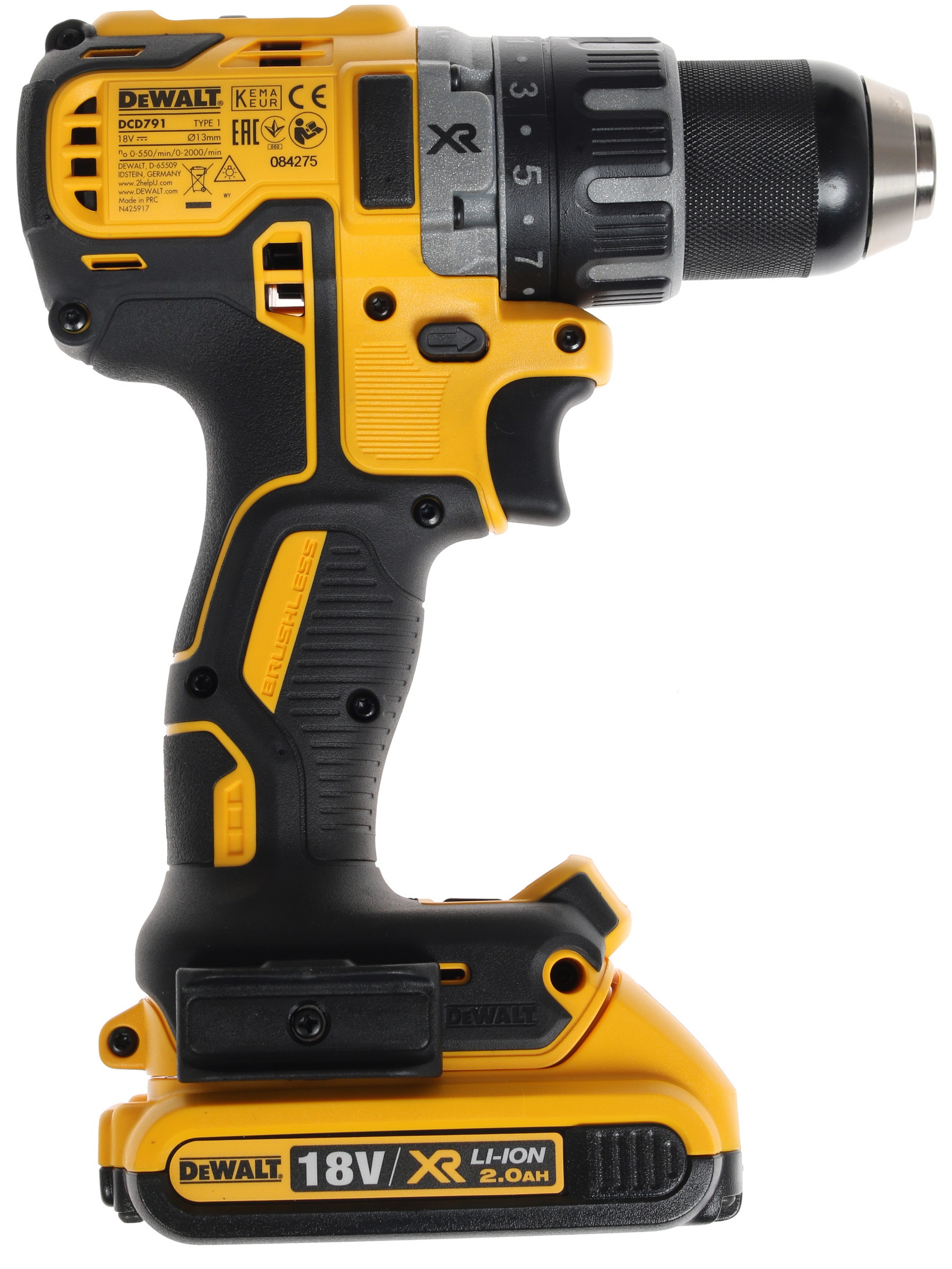 Дрель-шуруповерт DeWalt DCD791D2 XR FLEXVOLТ 18/54V 1081524 STDN-0143319 - Вид №1