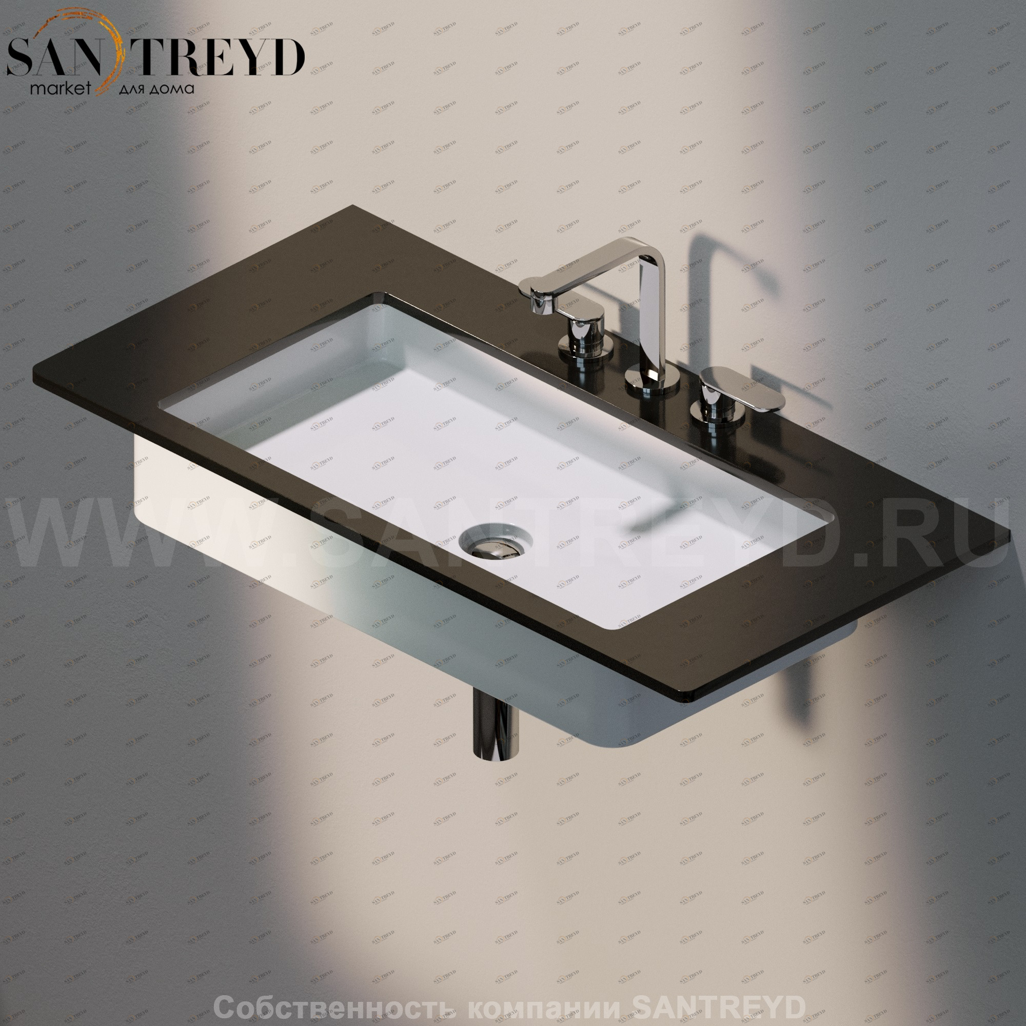 MW75SP9016 Накладная раковина под столешницу  квадратная Ceramica Flaminia Miniwash