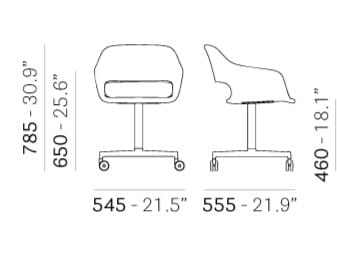 Тканевый стул с колесами