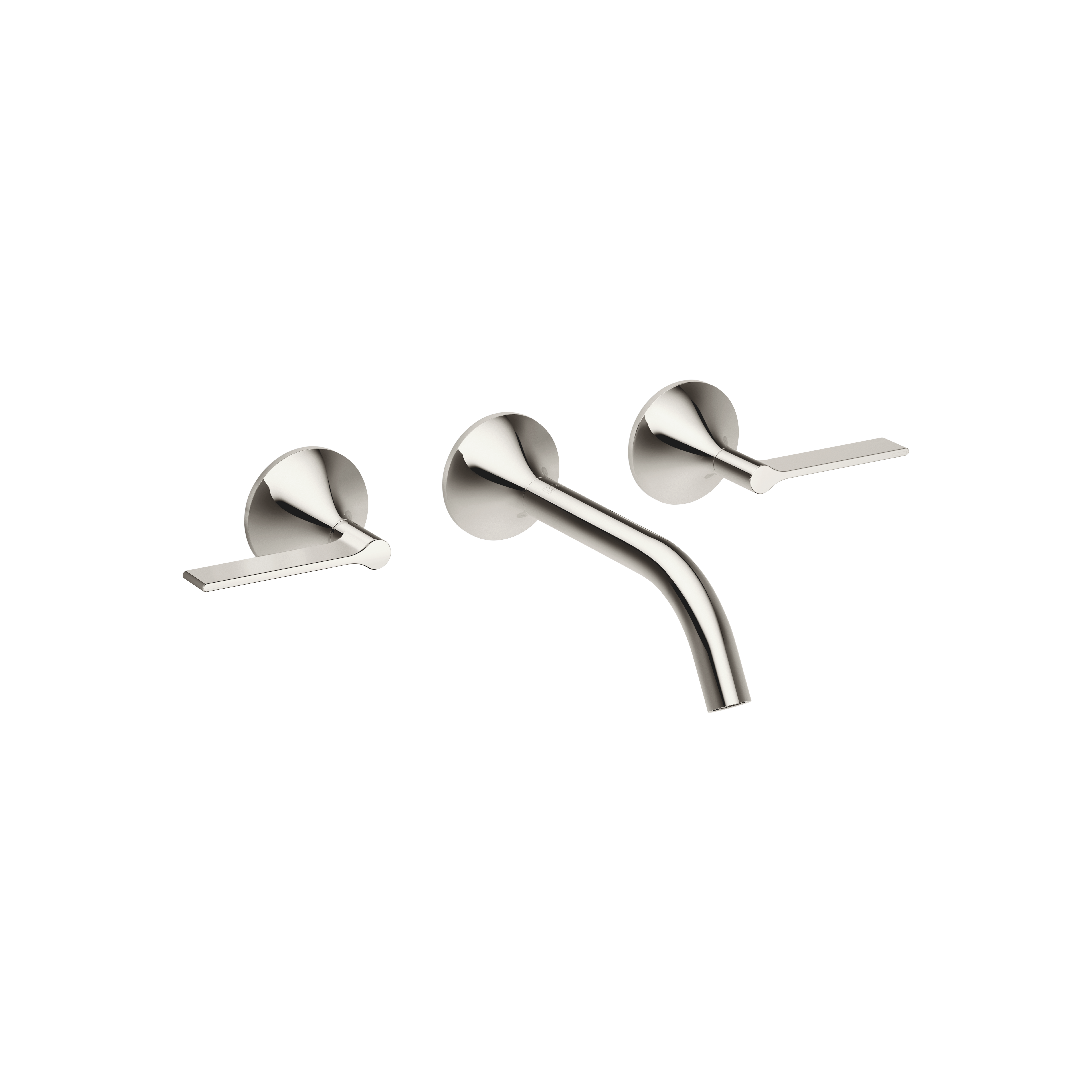 VAIA Смеситель для раковины настенный без донного клапана - Platinum 36712819-08 DornBracht
