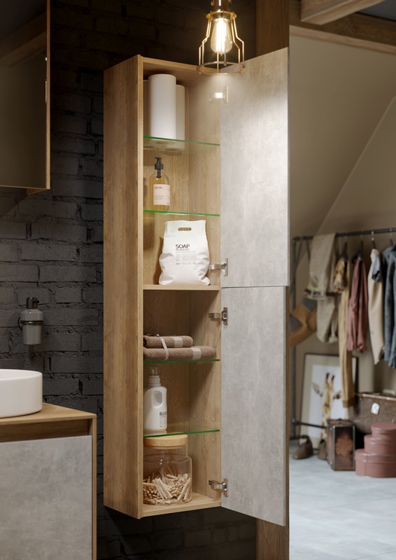 Mobi корпус пенала подвесного, цвет дуб балтийский, 35 см без фасадов AQWELLA sun-id-277802 - Вид №1