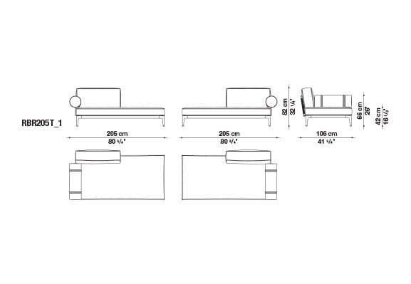 Ткань сад диван с полуостровом B&B Italia Outdoor смородина ARCH-00037375 - Вид №29
