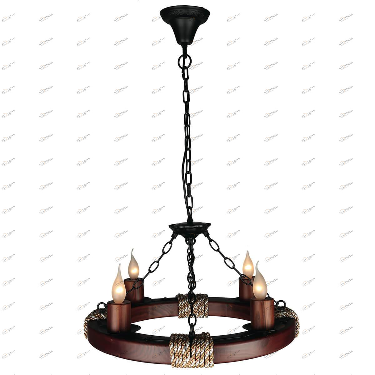 Подвесная люстра Omnilux OML-59303-04 OMNILUX ДИЗАЙНЕРСКИЕ 185516 Коричневый 