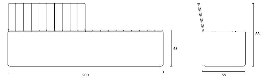 Деревянная скамья со спинкой SIT Wade ARCH-00121322 - Вид №5