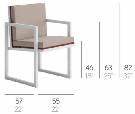 GANDIABLASCO Садовые санки из тика с подлокотниками Saler teak sun-id-1449480 - Вид №6