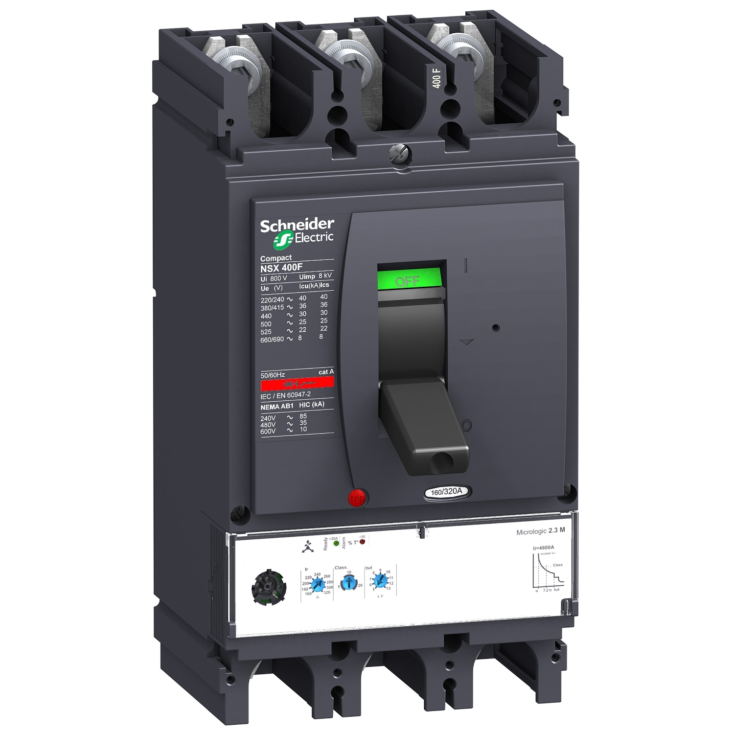 LV432775 Силовой автомат NSX 400, Micrologic 2.3 M, 36кА, 3P, 320А Schneider Electric Compact 