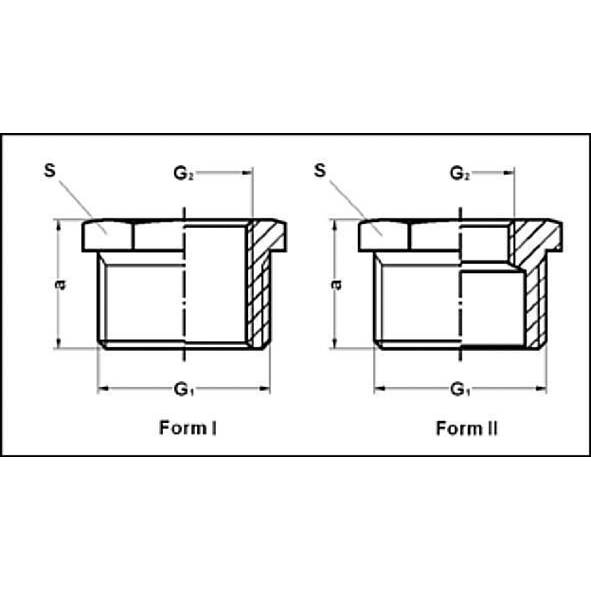 25412112R SANHA 541 футорка, латунь 2x11/2 мм  - Вид №1
