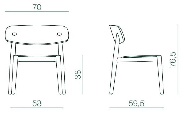 Bedont Двухцветное кресло из бука Fizz B96801f2 - Вид №1