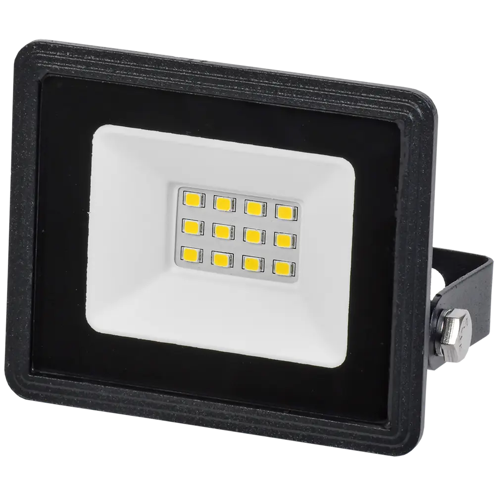 Прожектор светодиодный уличный SMD IEK СДО 06-10 10 Вт 6500K IP65 переносной, холодный белый свет 82370269 STLM-2073316 