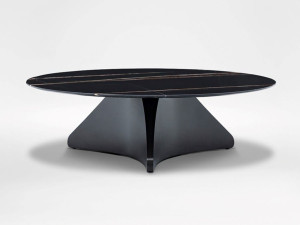 Круглый мраморный журнальный столик