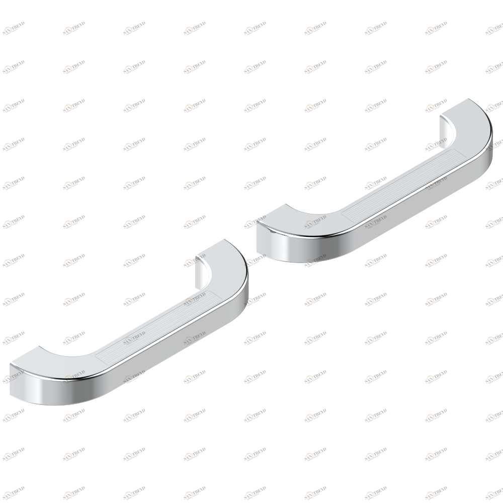 B16-BHGLM9P Pair of Bath handle, Glasgow guilloché wave Thg-paris Аксессуары Хром B16-BHGLM9P CAT.A