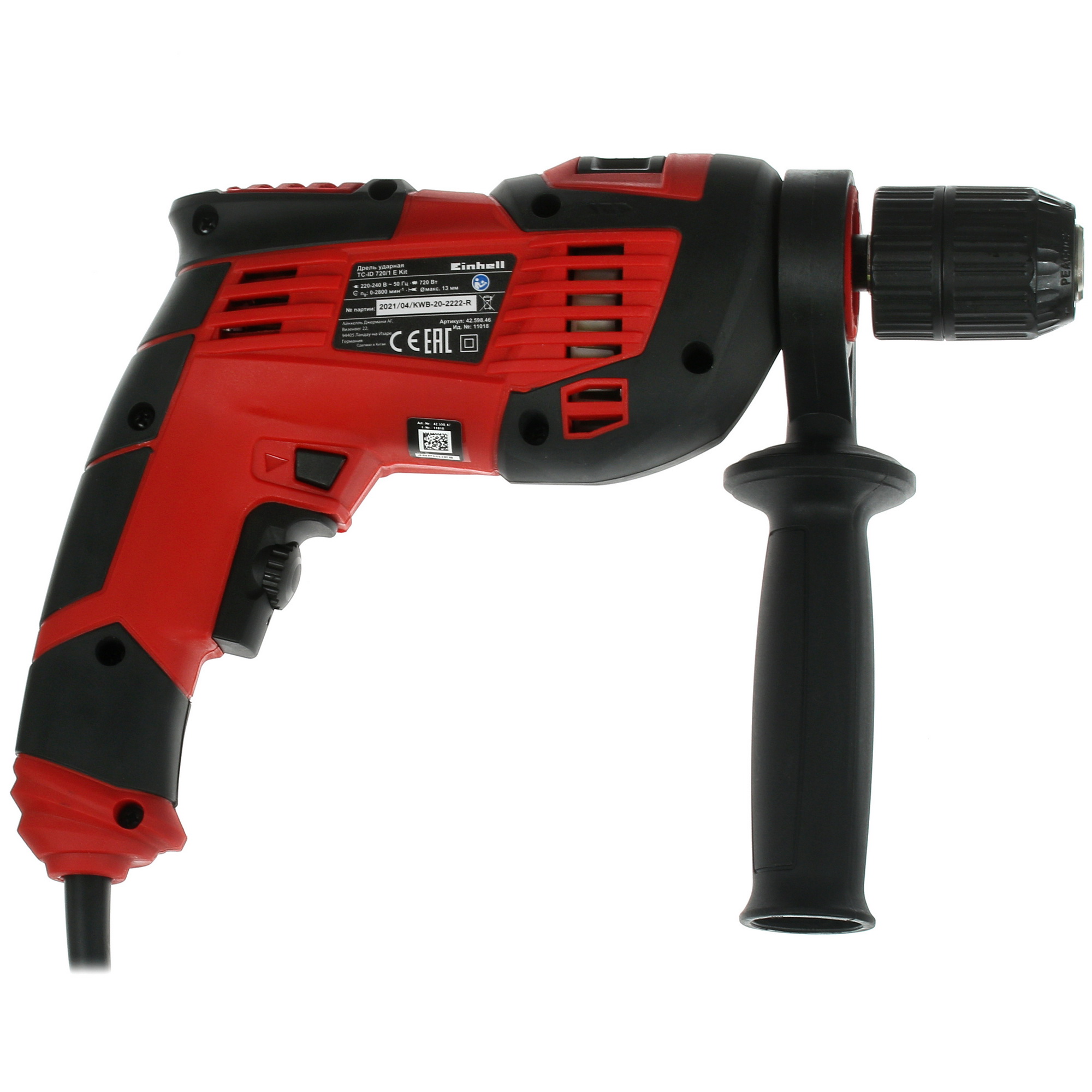 Дрель  Einhell TC-ID 720/1 E kit 5346586 STDN-0119236 - Вид №1