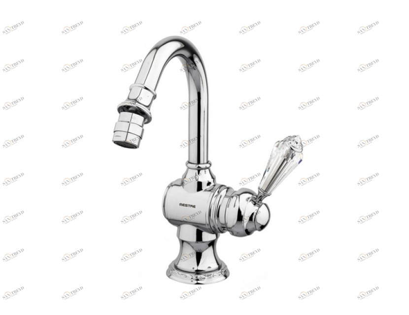 058223.F00.62 Биде-монолевер с кристаллами сваровски Сатин никель Mestre Adriatica