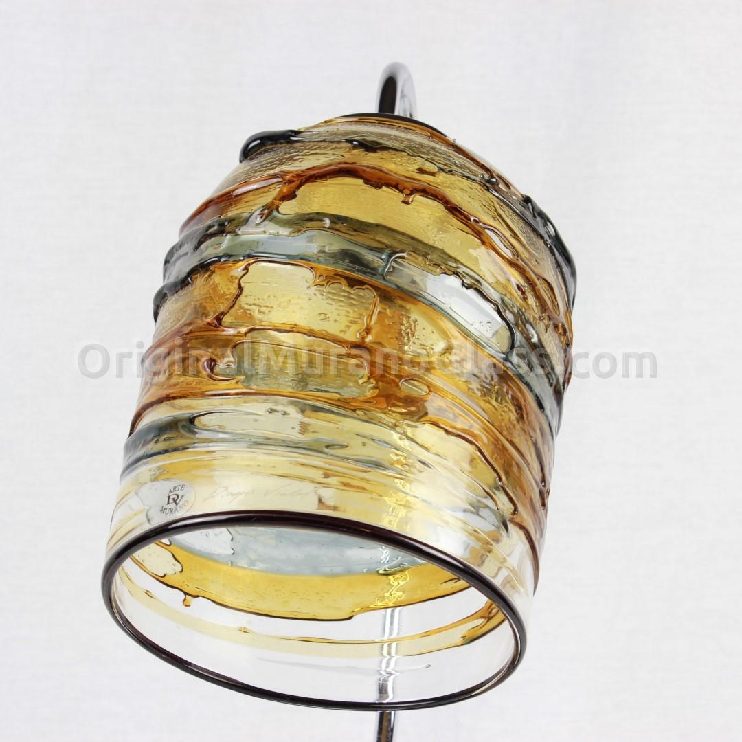 376 ORIGINALMURANOGLASS Настольная лампа Диос - янтарное муранское стекло OMG 30 см  - Вид №1