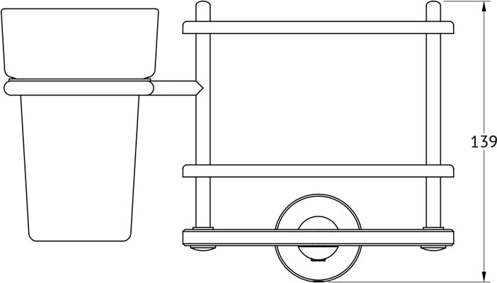 NOS 061 Держатель зубных щеток и пасты со стаканом FBS Nostalgy - Вид №1
