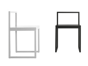 Окрашенный металлический стул