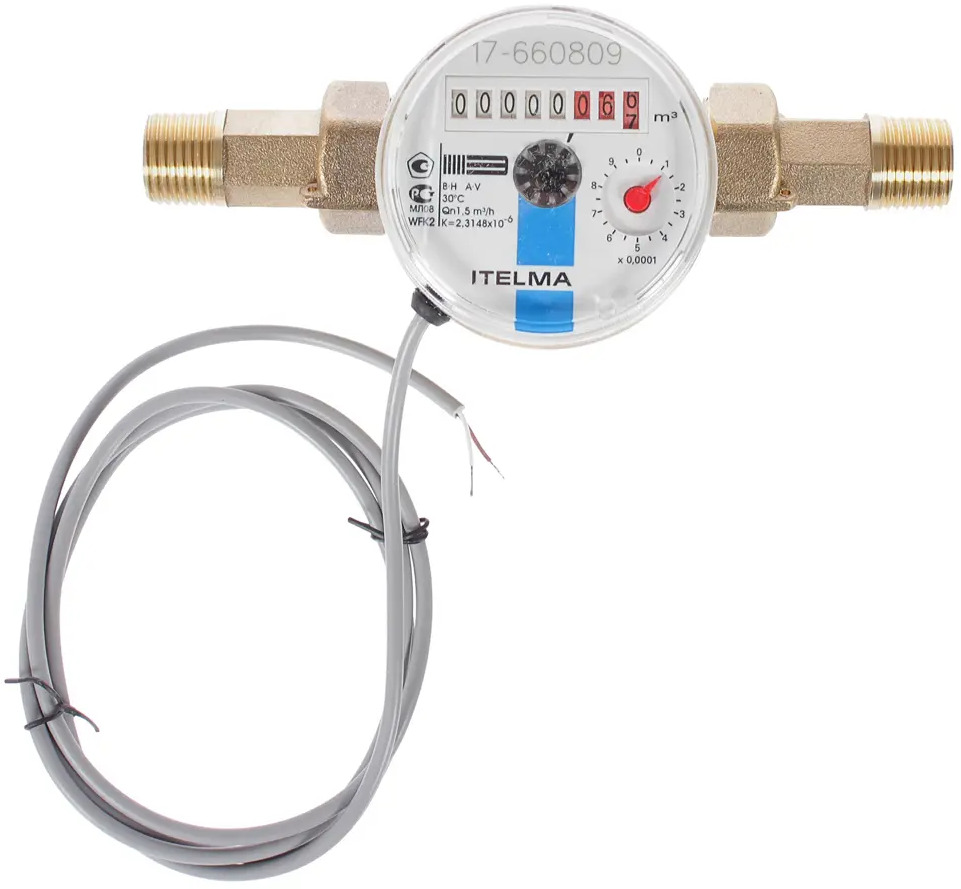 Счетчик воды ITELMA для холодного водоснабжения с латунным корпусом 81955261