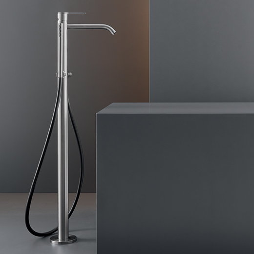 Смеситель для ванны  напольный с ручным душем , Satin светлое золото CEADESIGN sun-id-378138 - Вид №1